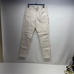 SUNDANCE Women’s Cream zippers Straight-Leg Pants size 10